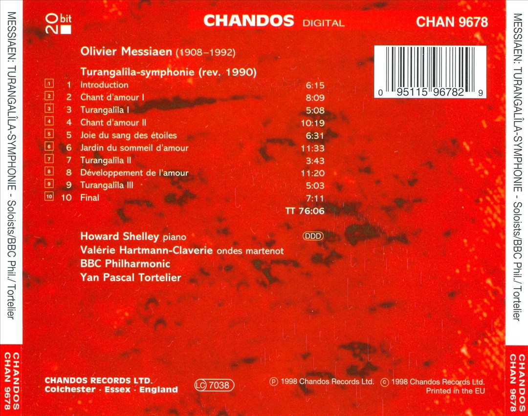 Olivier Messiaen: Turangalîla-Symphonie cover art