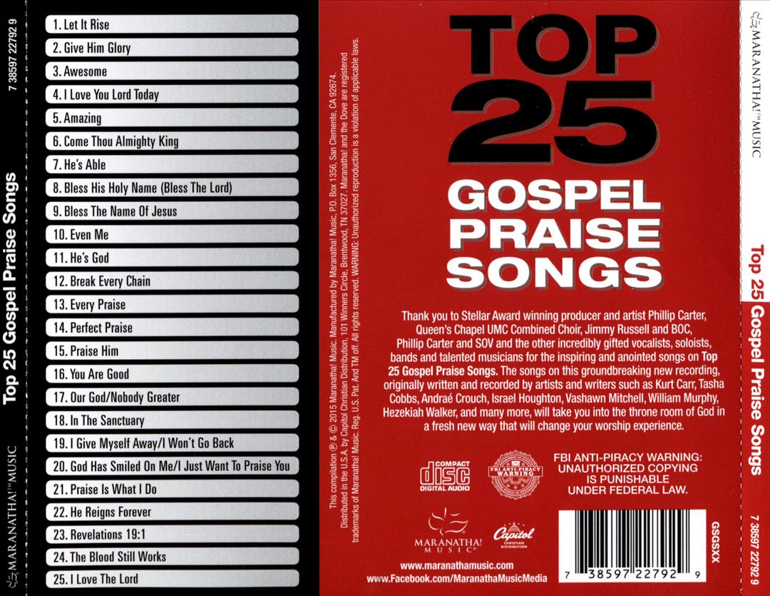 Top 25 Gospel Praise Songs cover art