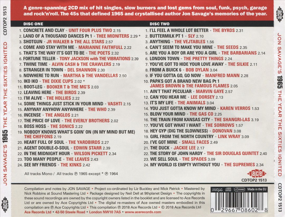 Jon Savage's 1965: Year the 60s Ignited cover art