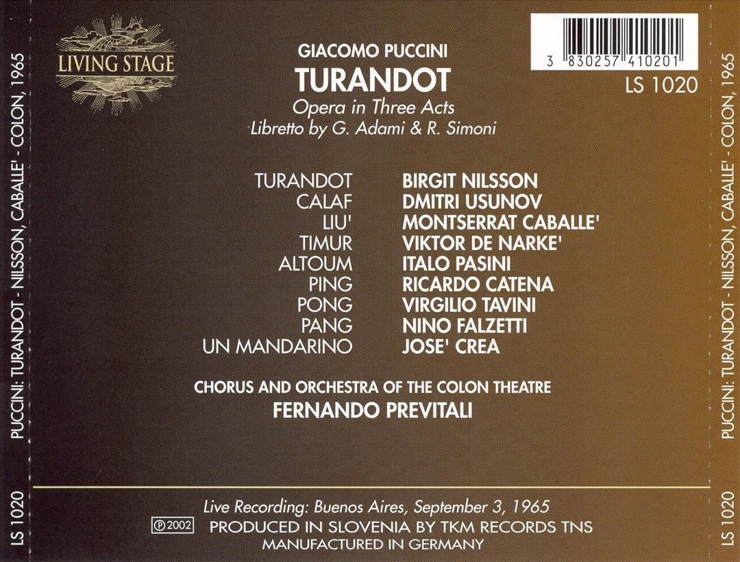 Puccini: Turandot cover art
