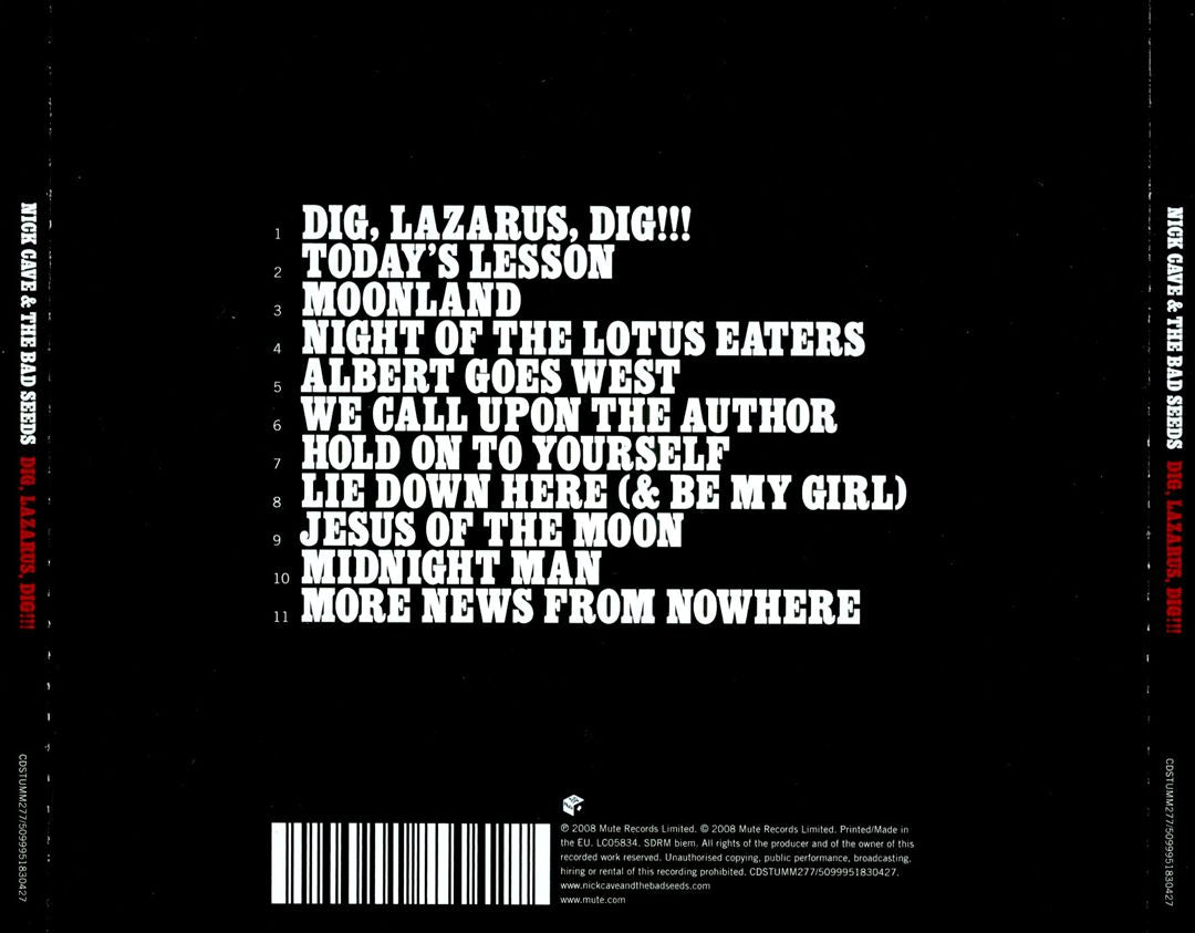 Dig, Lazarus, Dig!!! cover art