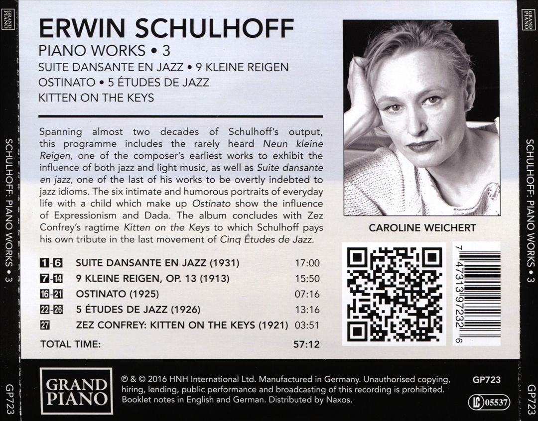 Schulhoff: Piano Works, Vol. 3 cover art