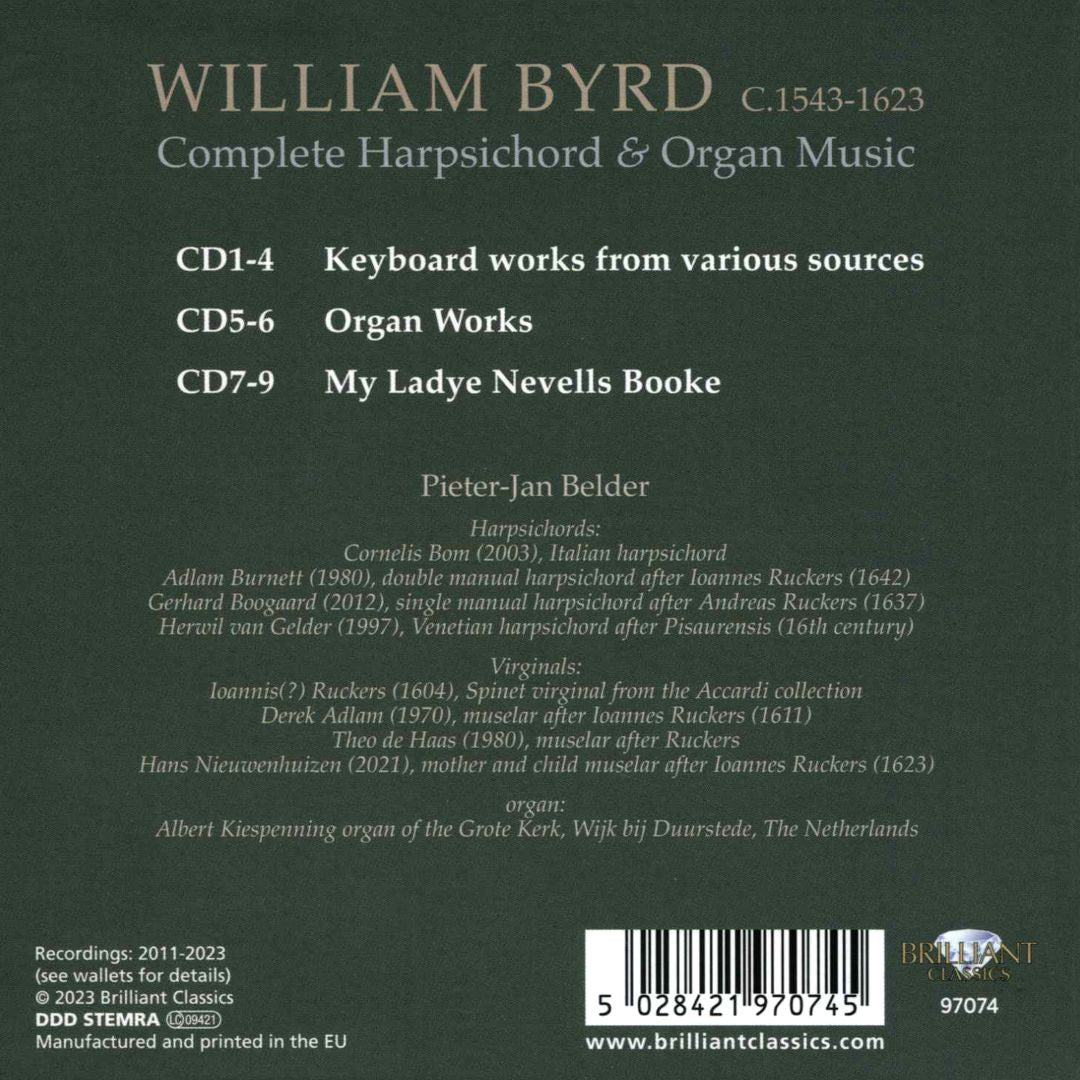 William Byrd: Complete Harpsichord & Organ Music cover art
