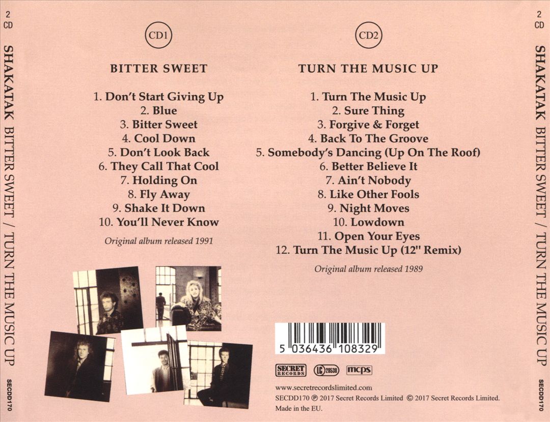 Bitter Sweet + Turn the Music Up cover art