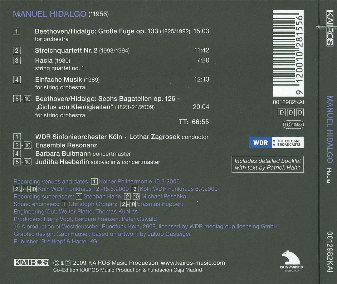 Manuel Hildalgo: String Quartet No. 2; Hacia; Einfache Musik cover art