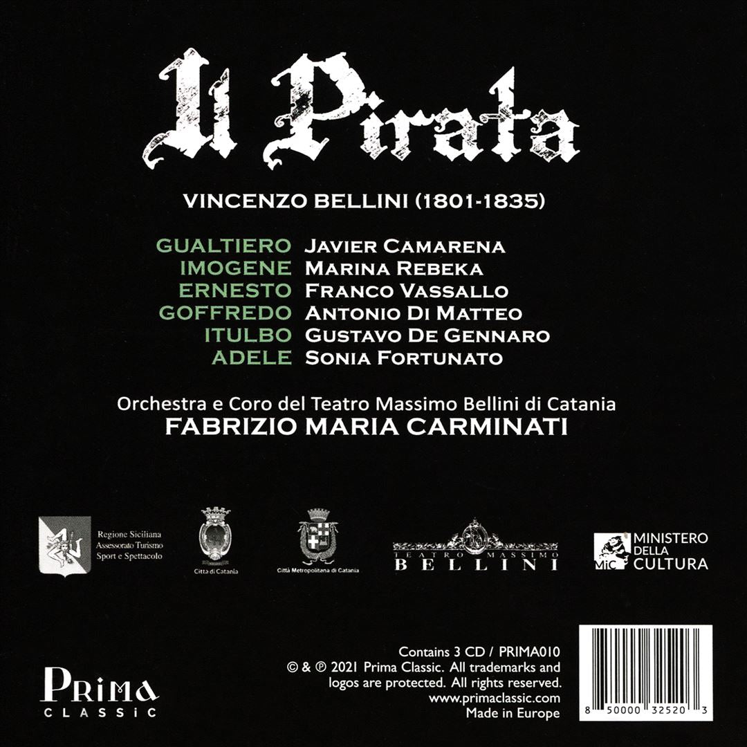 Bellini: Il Pirata cover art