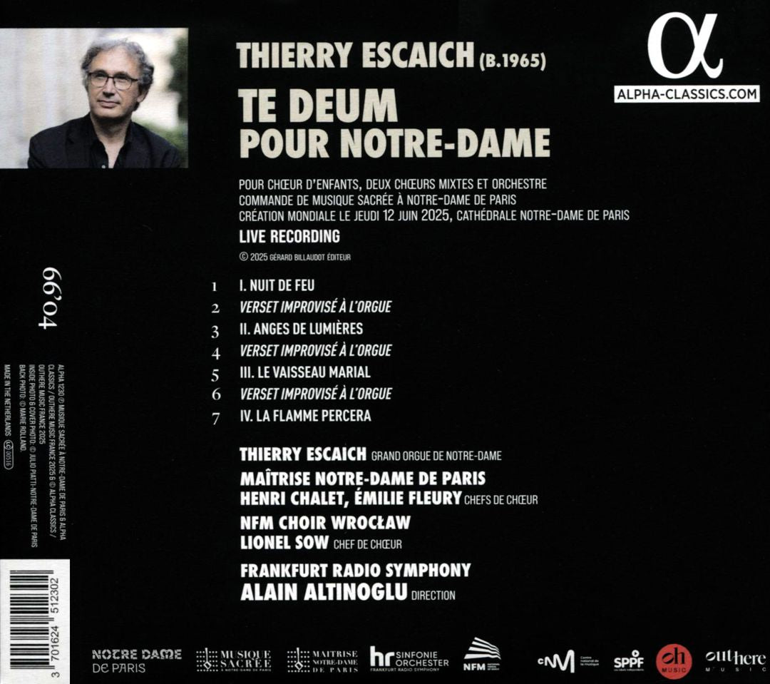 Thierry Escaich: Te Deum pour Notre-Dame cover art