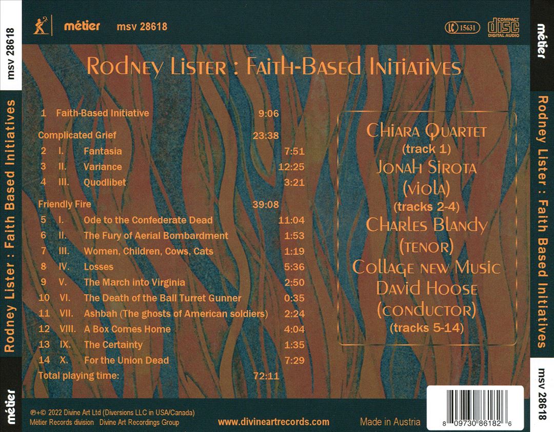 Faith-Based Initiatives: Music by Rodney Lister cover art