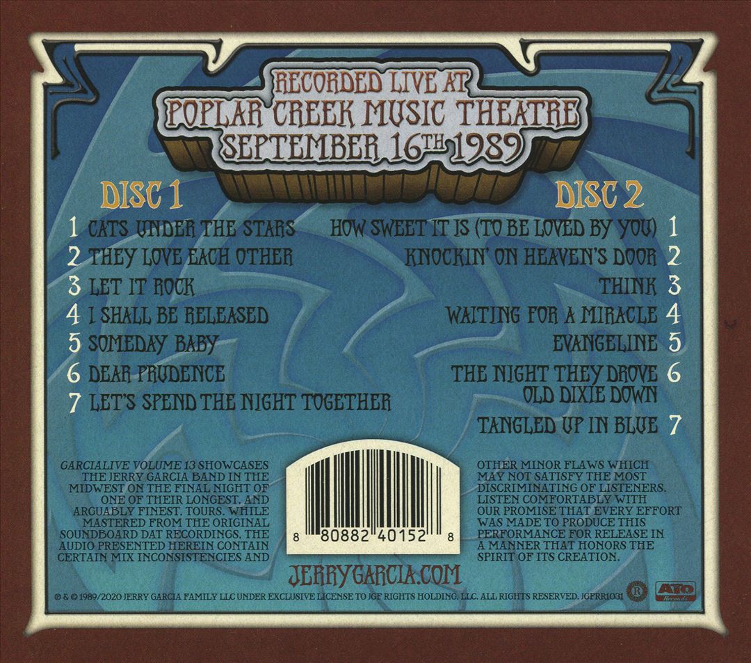 Garcialive, Vol. 13: September 16th, 1989 Poplar Creek Music Theatre cover art
