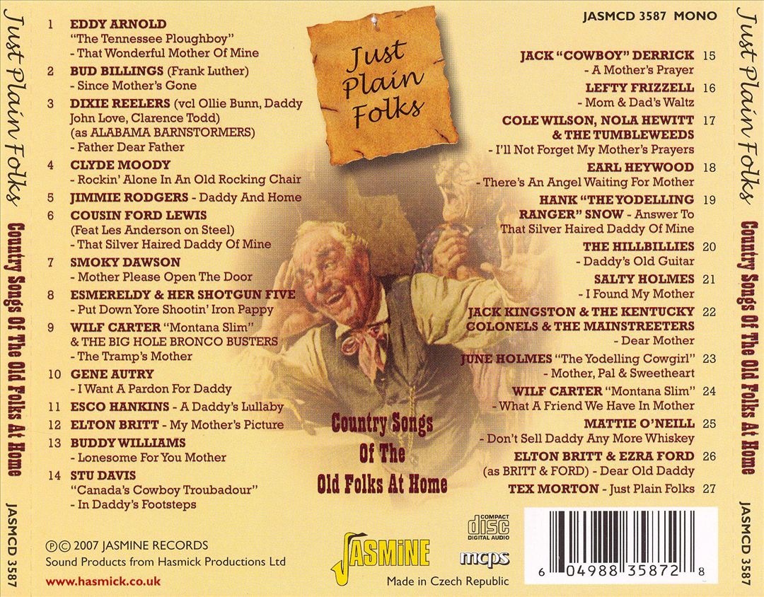 Just Plain Folks: Country Songs of the Old Folks at Home cover art