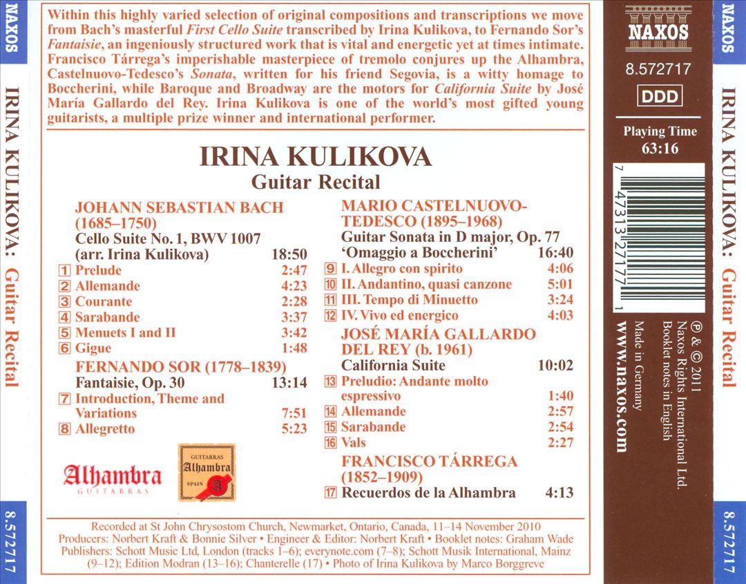 Irina Kulikova: Guitar Laureate cover art