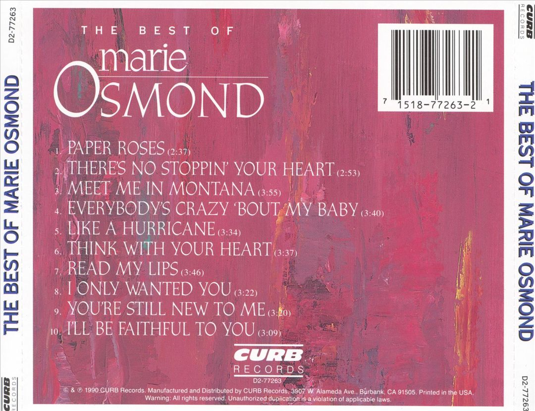 Best of Marie Osmond cover art