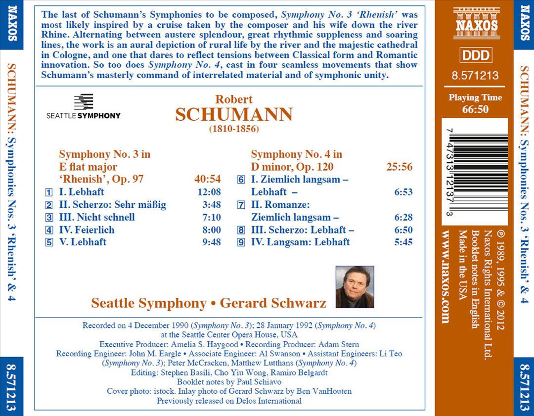 Schumann: Symphonies Nos. 3 & 4 cover art