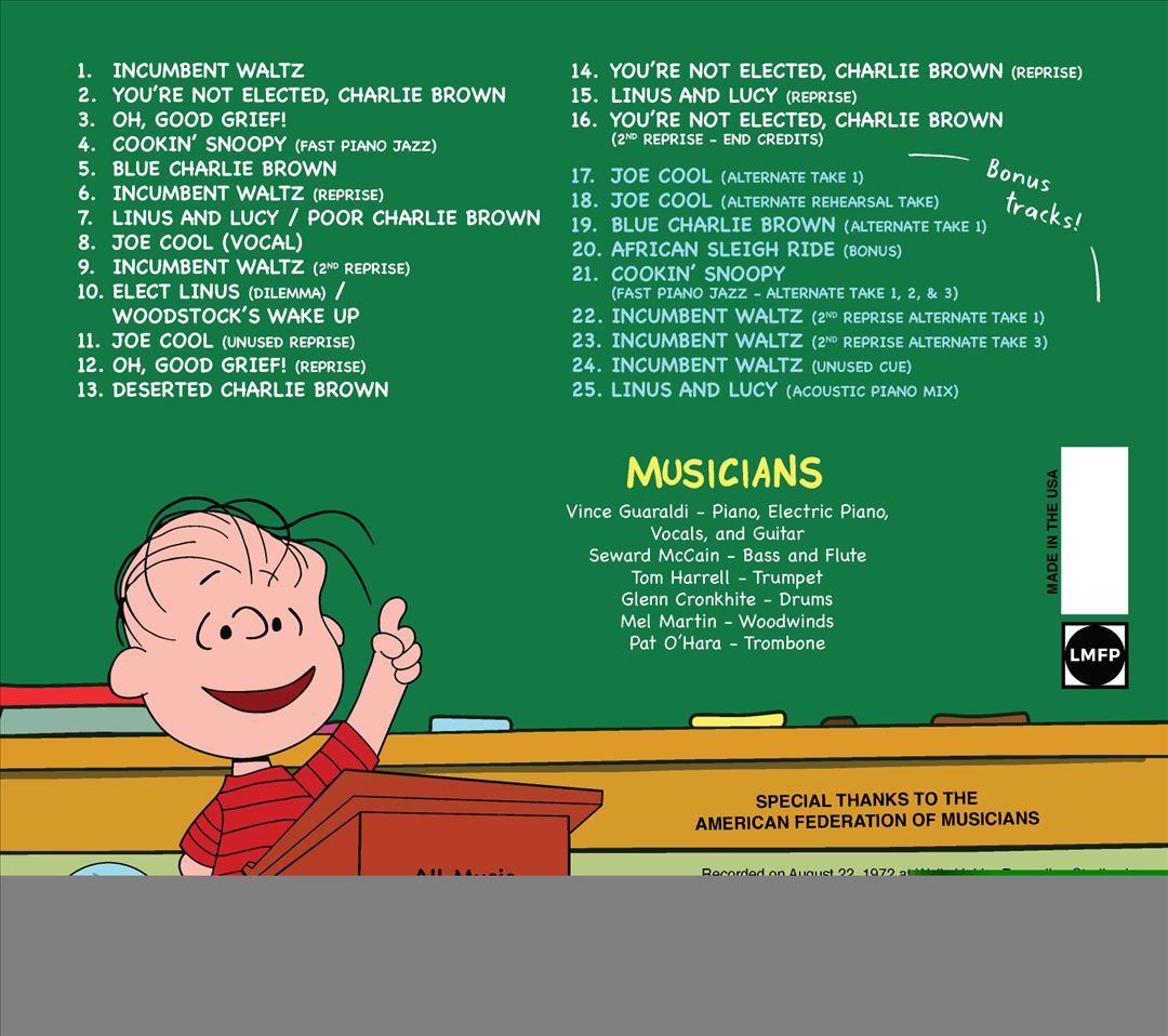 You're Not Elected, Charlie Brown cover art