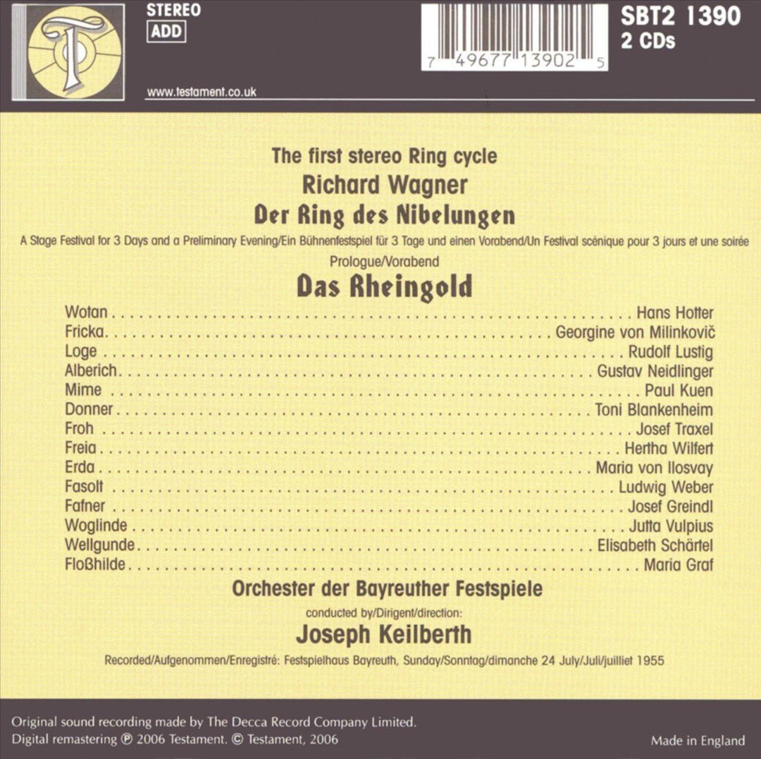 Richard Wagner: Das Rheingold cover art