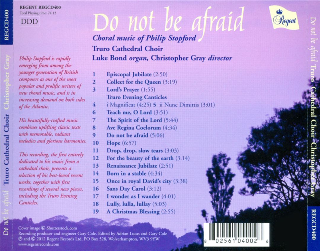 Do Not Be Afraid: Choral Music of Philip Stopford cover art