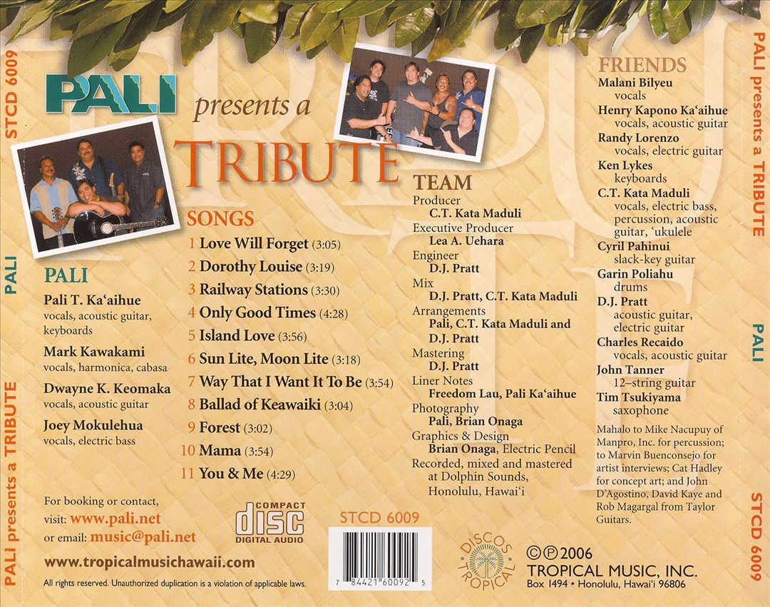 Pali Presents a Tribute cover art