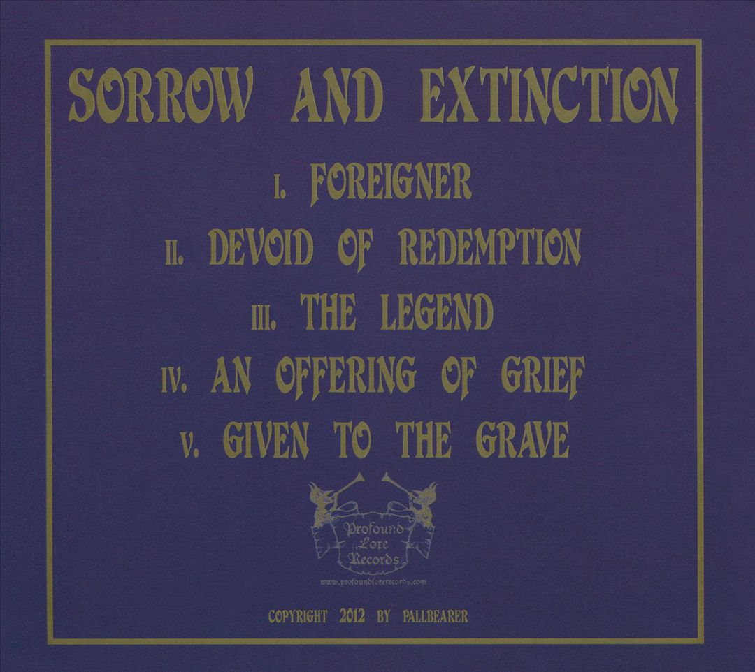 Sorrow and Extinction cover art