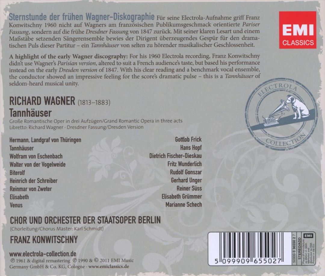 Wagner: Tannhäuser cover art