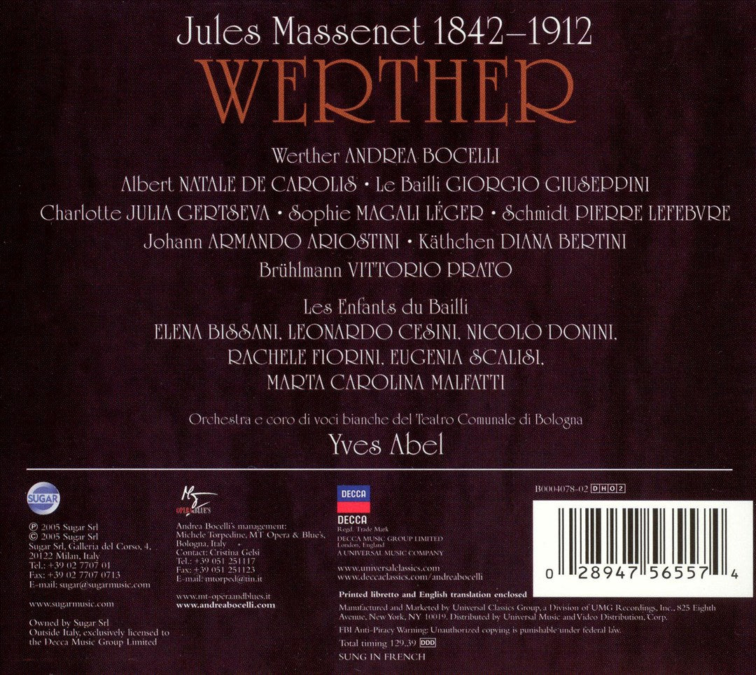 Massenet: Werther cover art