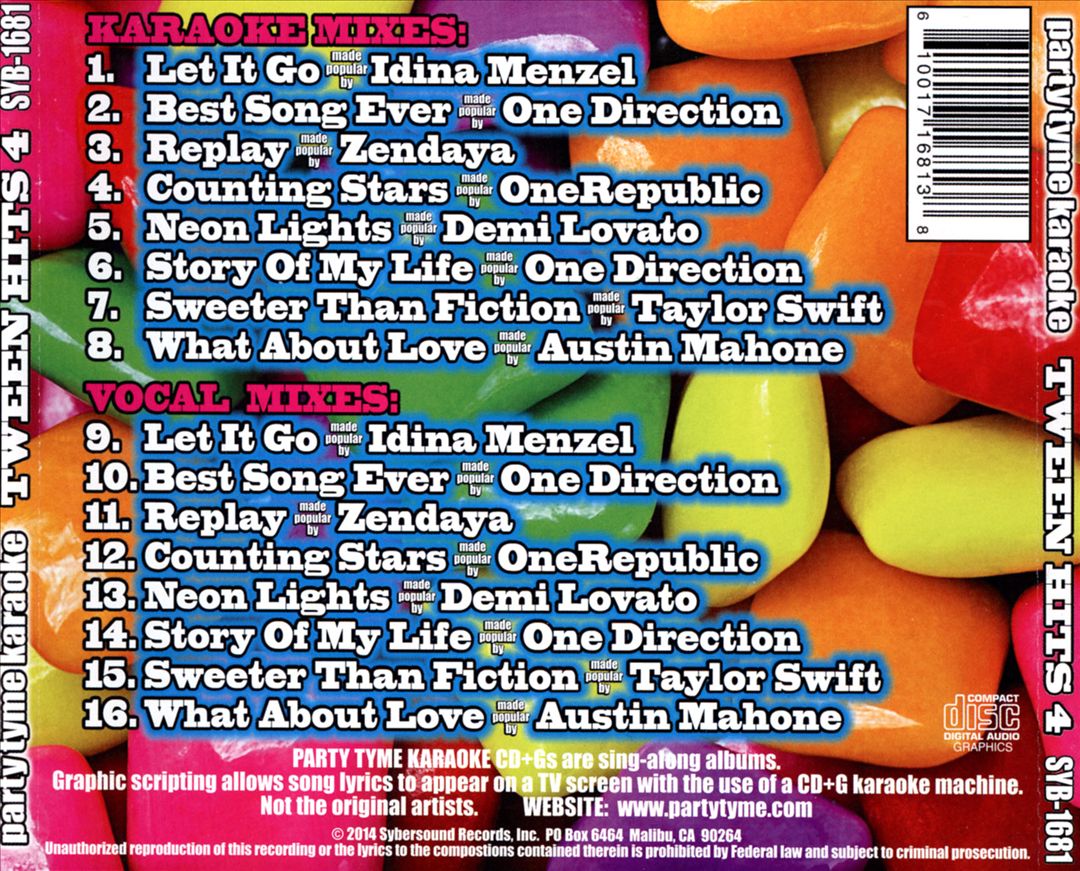 Party Tyme Karaoke: Tween Hits, Vol. 4 cover art
