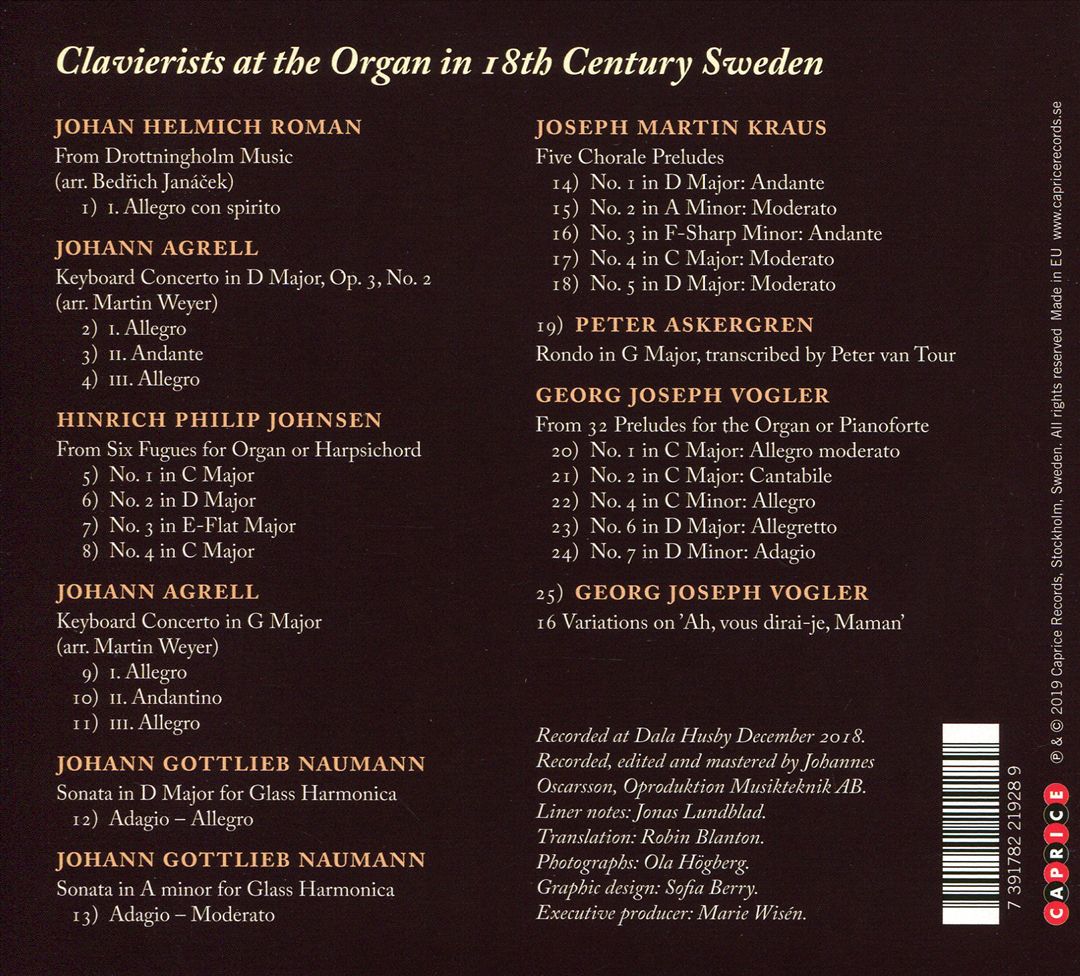 Clavierists at the Organ in 18th Century Sweden cover art
