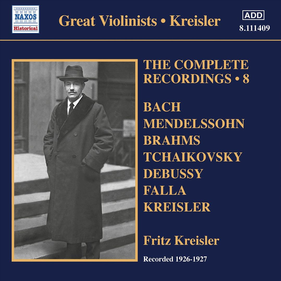 Kreisler: The Complete Recordings, Vol. 8 cover art