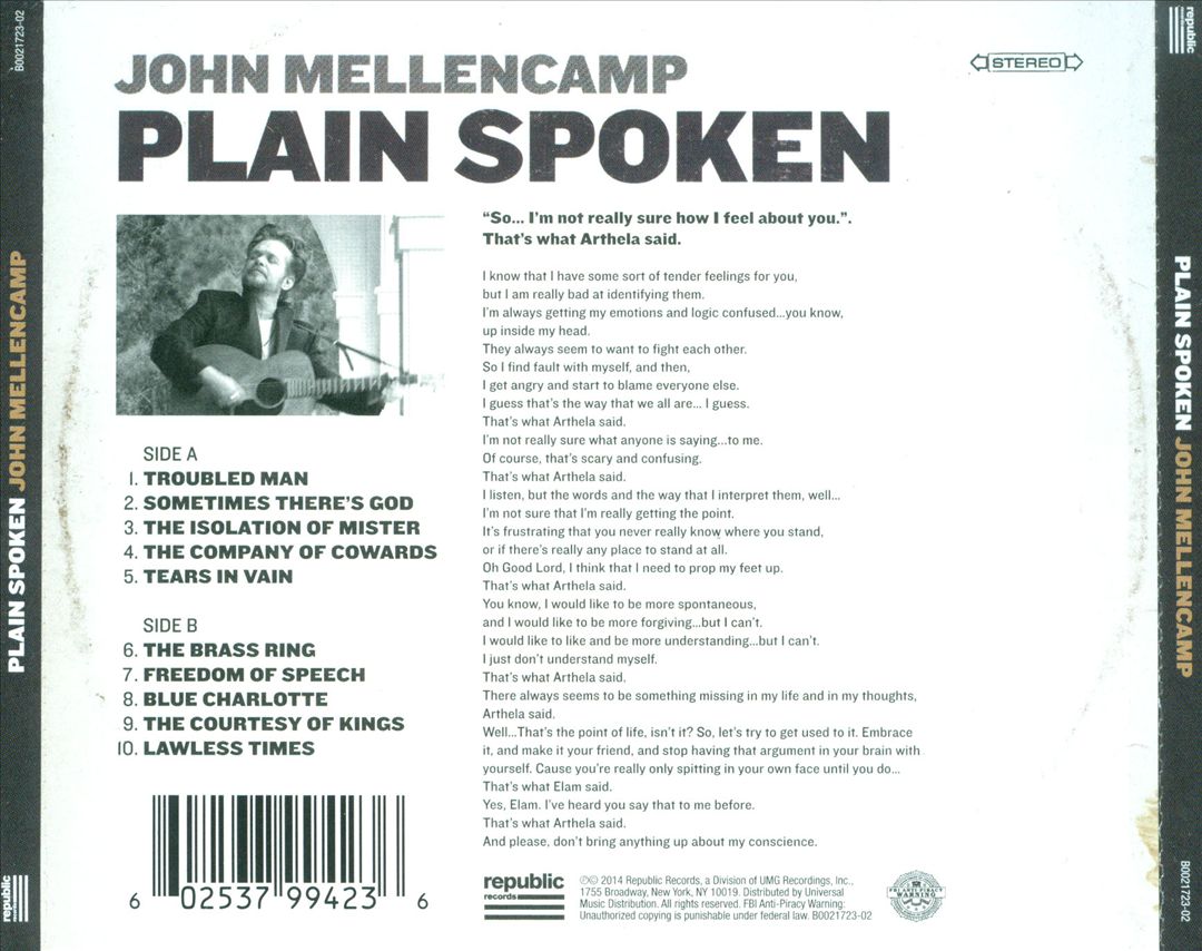 Plain Spoken cover art
