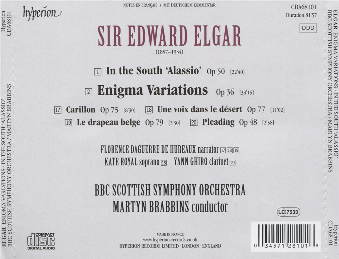 Elgar: Enigma Variations cover art