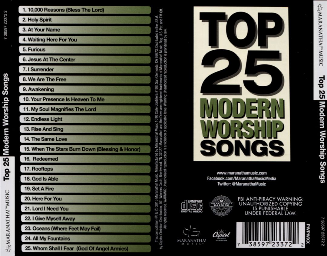 Top 25 Modern Worship Songs cover art