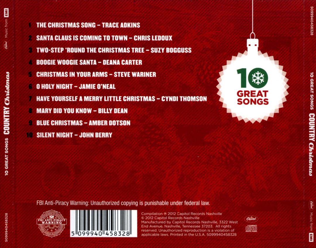 Country Christmas: 10 Great Songs cover art