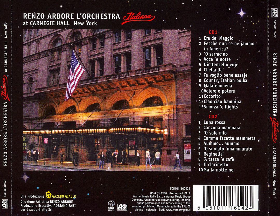 Orchestra Italiana at Carnegie Hall cover art