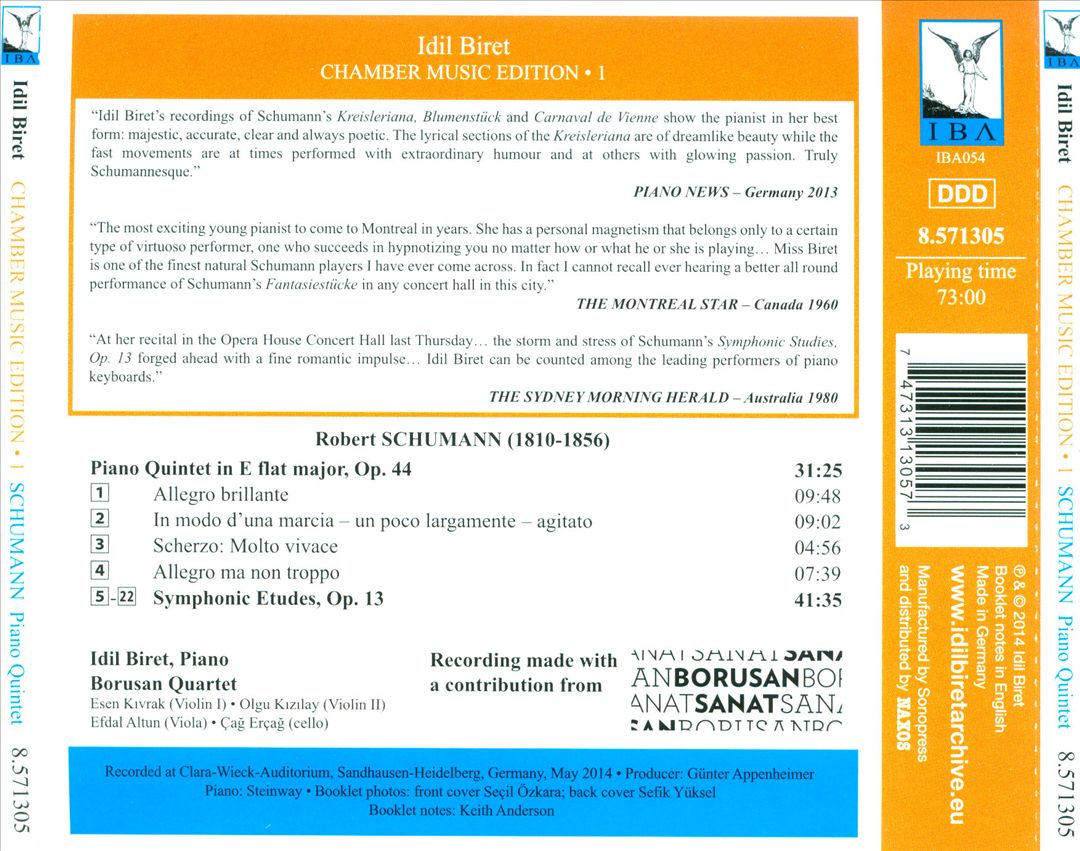 Schumann: Piano Quintet, Op. 44; Symphonic Etudes, Op. 13 cover art