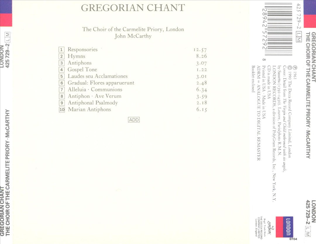 Gregorian Chant cover art