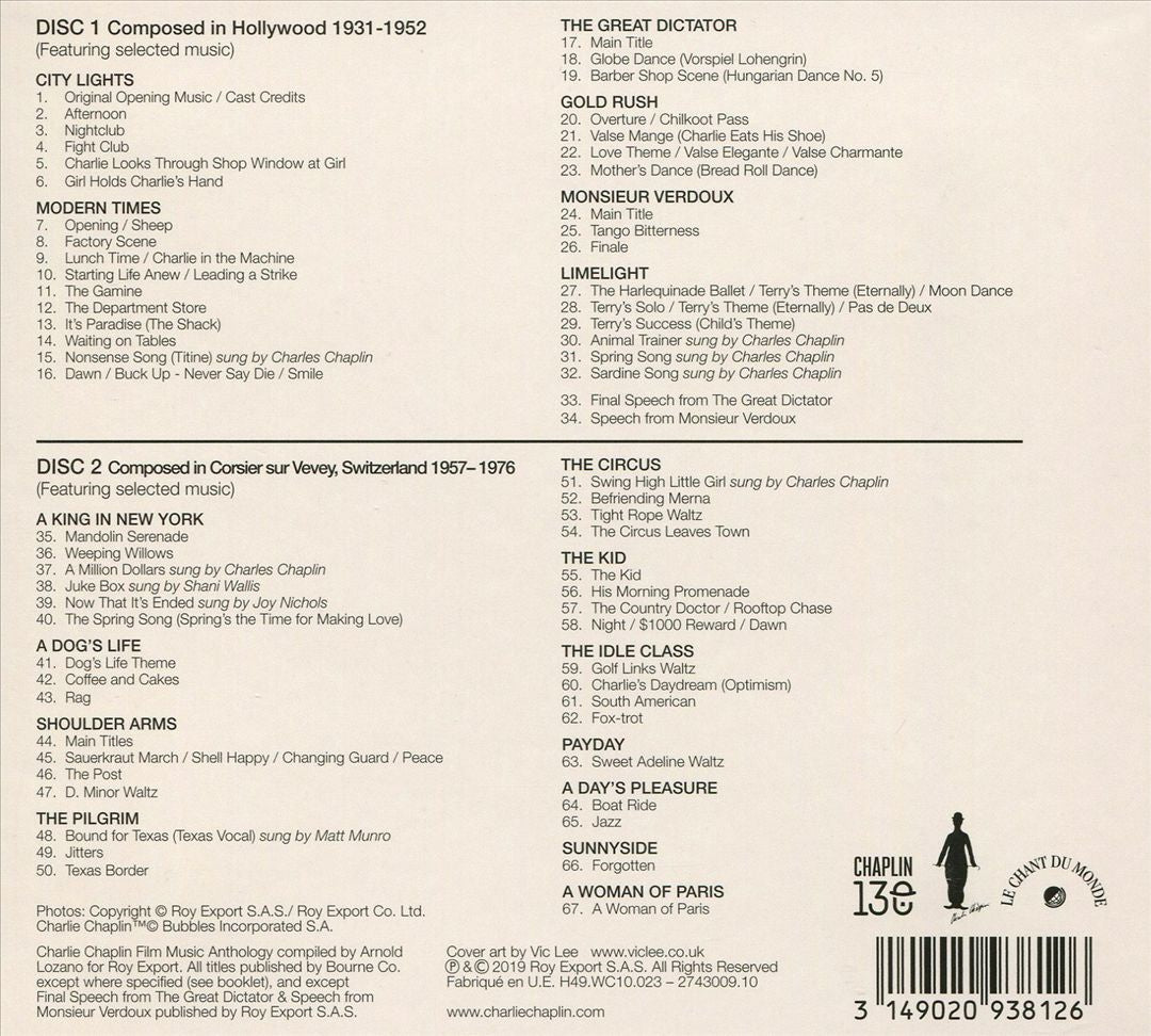 Charlie Chaplin Film Music Anthology cover art