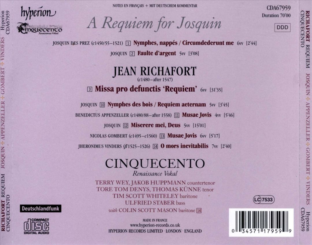 Jean Richafort: Requiem cover art
