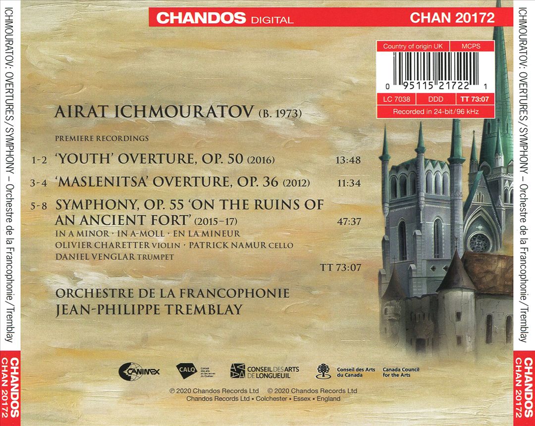 Airat Ichmouratov: Symphony 'On the Ruins of an Ancient Fort'; Maslenitsa Overture; Youth Overture cover art