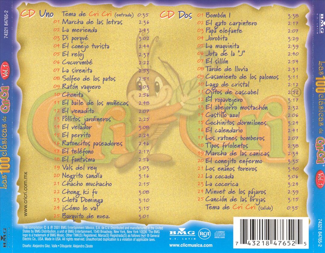 100 Clasicas de Cri-Cri, Vol. 1 cover art