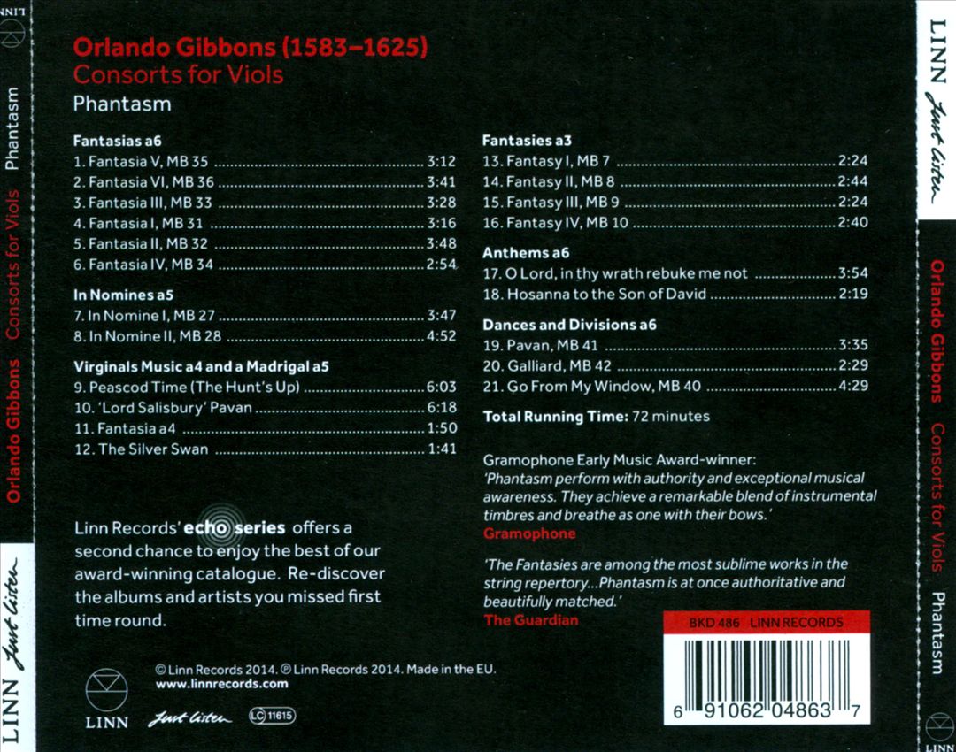 Orlando Gibbons: Consorts for Viols cover art