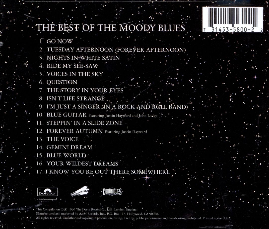 Best of the Moody Blues cover art