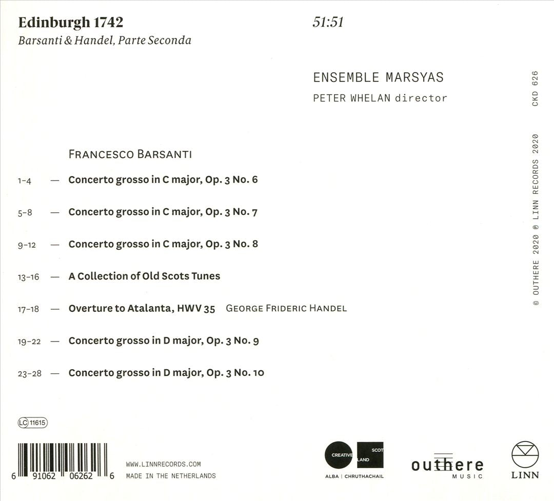 Edinburgh 1742: Barsanti & Handel, Parte Seconda cover art