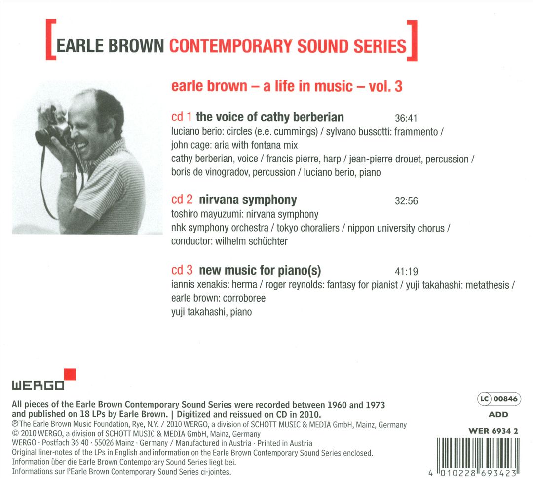 Earle Brown Contemporary Sound Series Vol. 3: The Voice of Cathy Berberian cover art