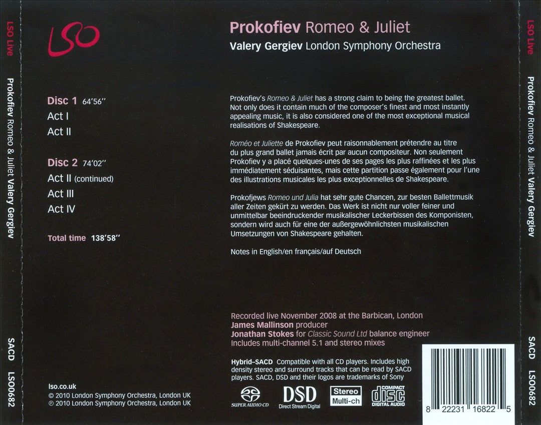 Sergey Prokofiev: Romeo and Juliet cover art