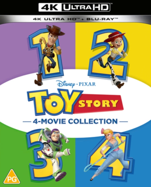 Toy Story 1 to 4 Collection 4K Ultra HD + Blu-Ray cover art