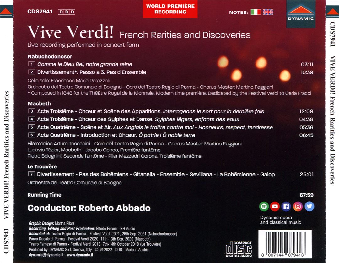 Vive Verdi! French Rarities and Discoveries cover art