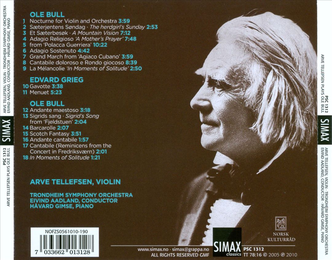 Arve Tellefsen plays Ole Bull cover art