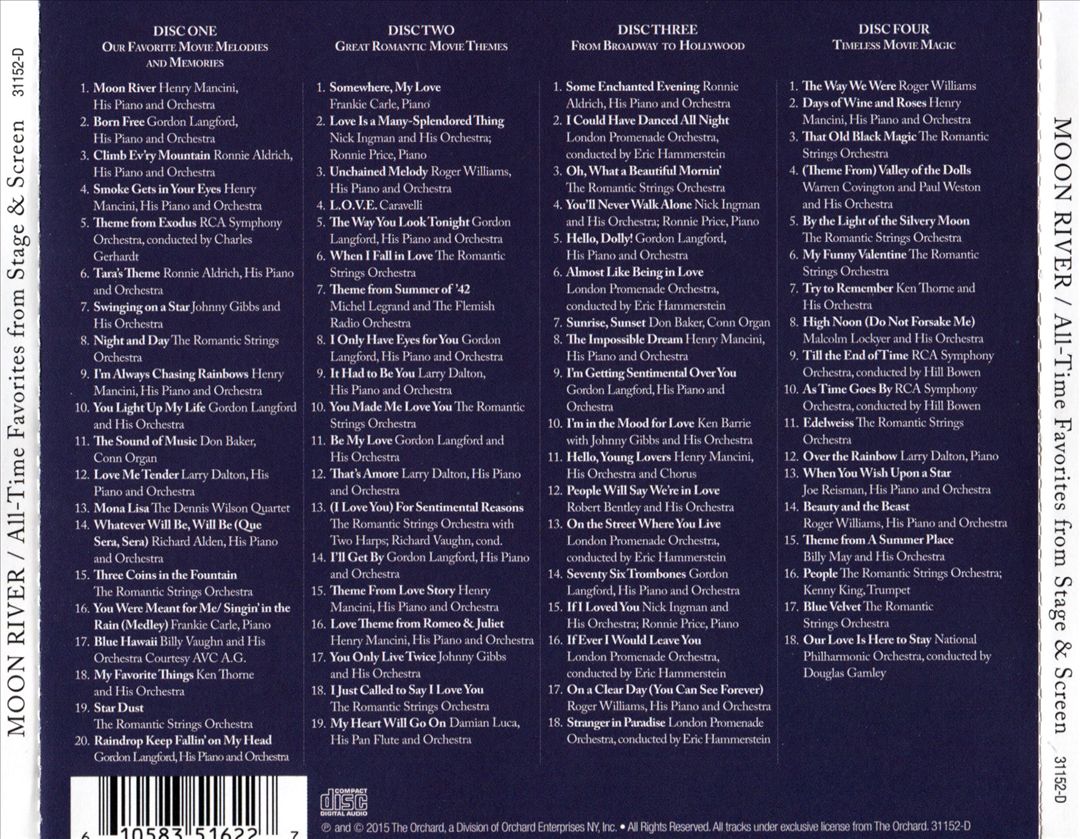 Readers Digest Music: Moon River cover art