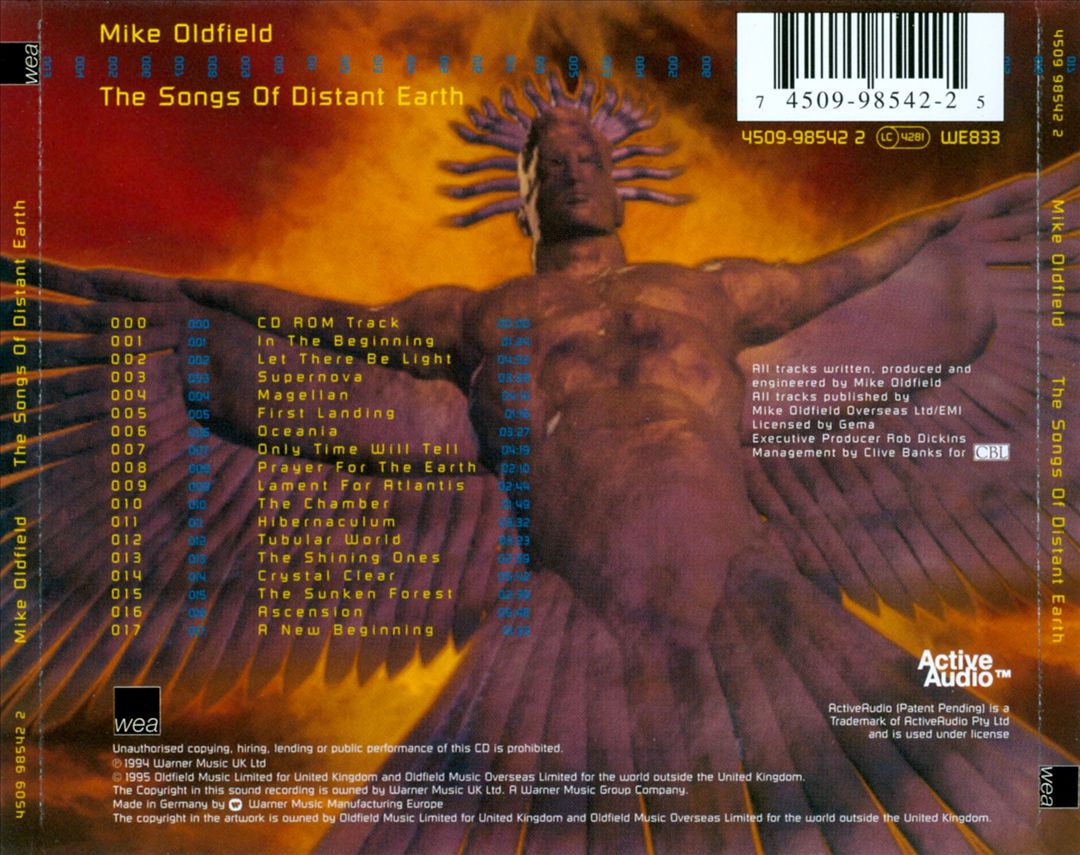 Songs of Distant Earth cover art