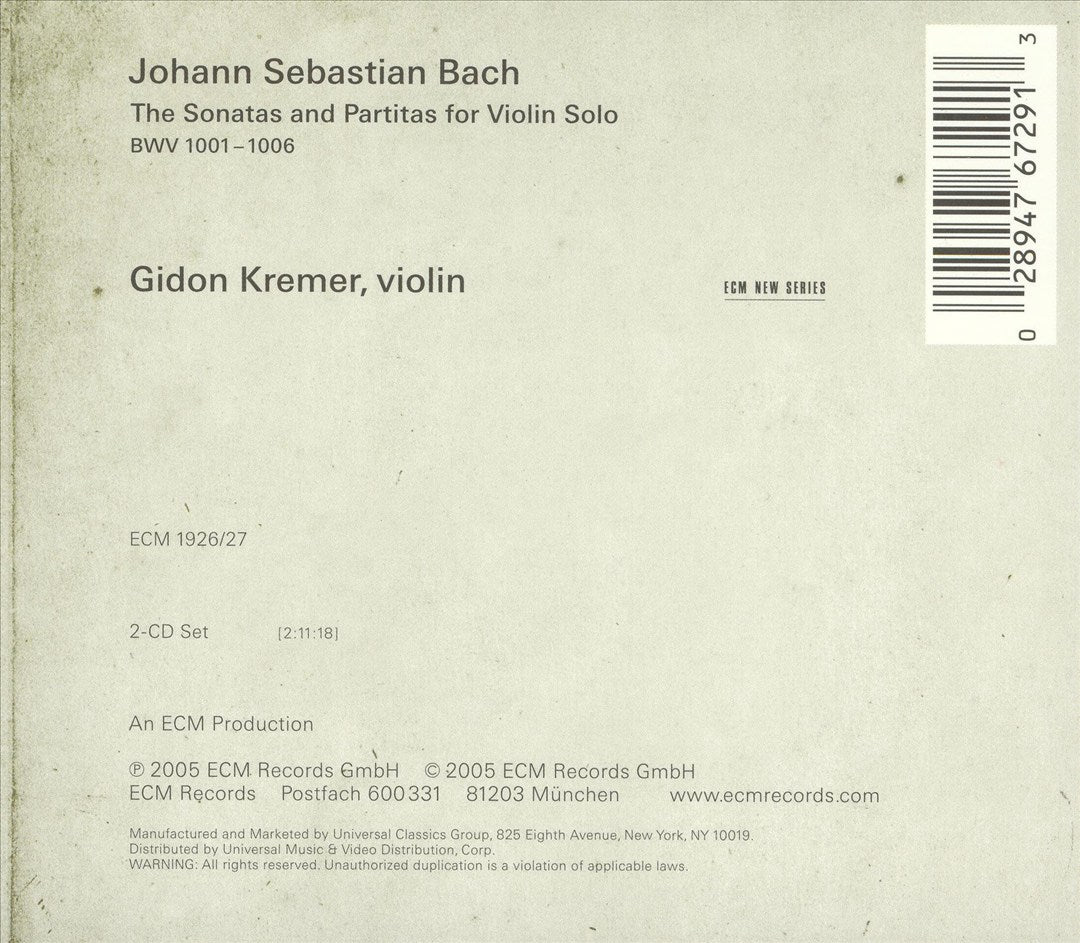 J.S. Bach: The Sonatas and Partitas for Violin Solo cover art