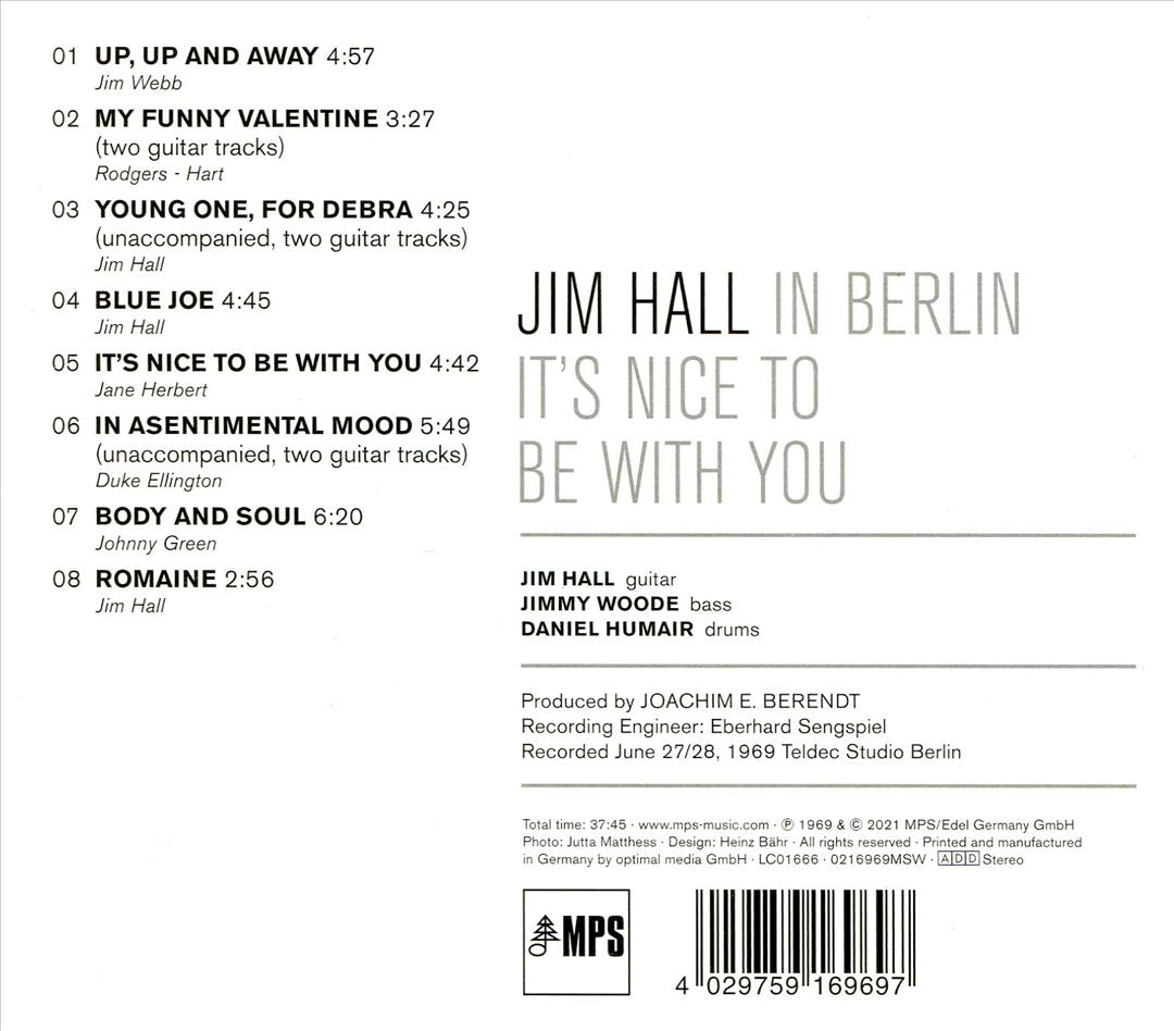 It's Nice to Be with You: Jim Hall in Berlin cover art